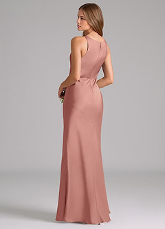 Azazie Allettie Bridesmaid Dresses Rosette Mermaid Stretch Satin Dress image2
