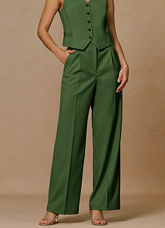 front Rowan Olive Refined Weave Performance pants