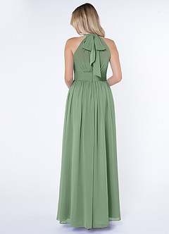 Azazie Iman Bridesmaid Dresses Matcha A-Line A-Line Ruched Chiffon Dress image2