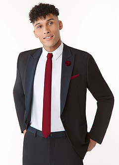 front Matte Satin Skinny Tie