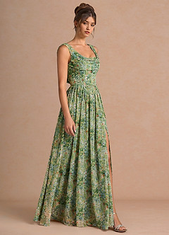 vestido Maxi Floral Verde Aurore image3