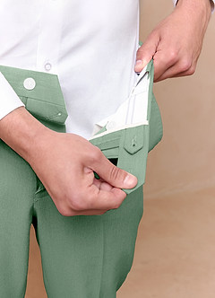 front James Matcha Structured Stretch Suit