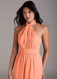 Azazie Lamara Bridesmaid Dresses Sunset Off the Shoulder Chiffon Convertible Jumpsuit image2