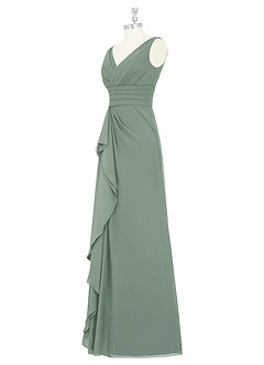 Azazie Julianna Final Sale Butterscotch A-Line Chiffon Dress image8