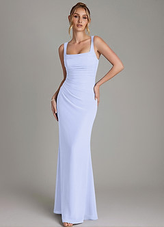 Azazie Agustina Bridesmaid Dresses Lavender Mermaid Corset Chiffon Dress image4