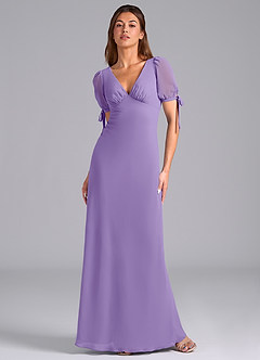 Azazie Pheby Bridesmaid Dresses Tahiti A-Line Pleated Chiffon Dress image1