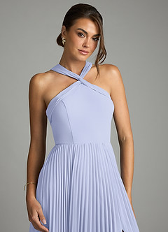 Azazie Afra Abiti da Damigella Abito A-Line in Chiffon Plissettato Lavanda image5