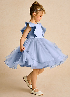 Azazie Chirp Robe Demoiselle D'honneur Fillette Robe Princesse en Tulle Eis image2