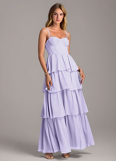 Azazie Alanna Bridesmaid Dresses Lilac A-Line Sweetheart Neckline Chiffon Dress image1