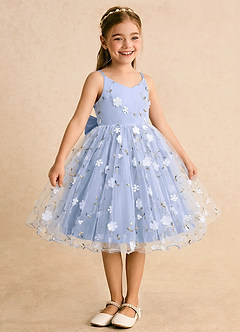 Azazie Junebug vestidos de niña de las flores Vestido Hielo de Tul de Vestido de princesa con Tirantes finos image5