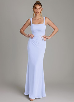 Azazie Agustina Bridesmaid Dresses Lavender Mermaid Corset Chiffon Dress image3