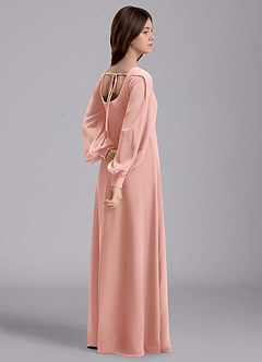 Azazie Bondi Junior Robe Trapèze en Mousseline de soie Blouson Rosette image6