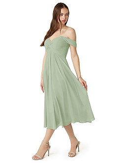 Azazie Vicenta Final Sale Vintage Mauve A-Line Off the Shoulder Chiffon Convertible Dress image4