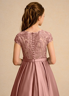 Azazie Bunny Girl Blumenmädchenkleider Ballkleid Spitze Kleid Zedernrose image7