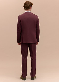 front James Cabernet Structured Stretch Suit