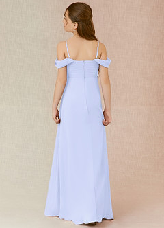 Azazie Kaitlynn Junior Lavender A-Line Off the Shoulder Chiffon Dress image2