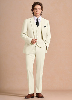 front James Ivory Structured Stretch 3-piece suit