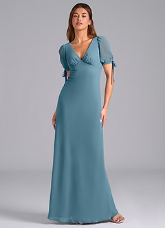 Azazie Pheby Bridesmaid Dresses Bermuda A-Line Pleated Chiffon Dress image1