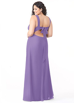 Azazie Christiana Bridesmaid Dresses Tahiti A-Line V-Neck Pleated Chiffon Dress image8