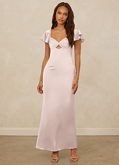 Christian Siriano Bridal for Azazie 1005 Bridesmaid Dresses Blushing Pink Sheath Sweetheart Neckline Stretch Satin Dress image4