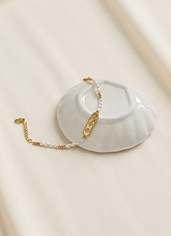 front Pearl Bar Bracelet