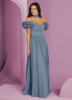 Barbie ♥ Azazie Bridesmaid Dresses Twilight A-Line Off the Shoulder Chiffon Convertible Dress image15
