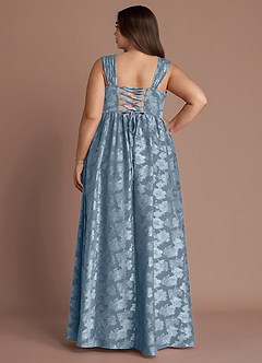 Hazel Dusty Blue Pleated Maxi Dress image10