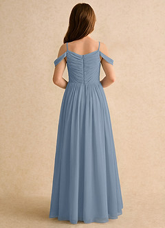 Azazie Chelo Junior Formal Flower Girl Klänningar Klä A-Linje i Chiffong Plisserad image2