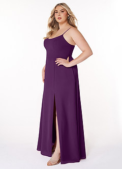 Azazie Moira Robes de demoiselle d'honneur Robe Trapèze en Mousseline de soie Décolleté Grain De Raisin image10