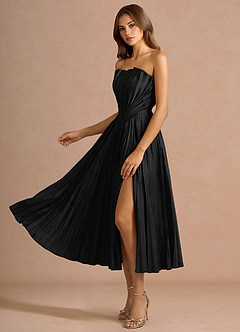 Kaia Black Midi Dress image3