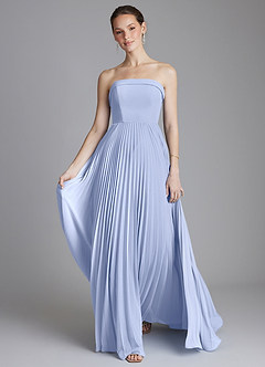 Azazie Mariana Bridesmaid Dresses Ice A-Line Strapless Chiffon Dress image5