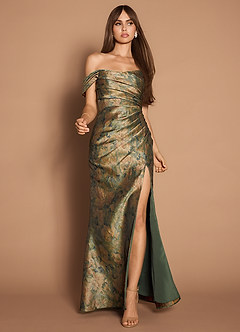 Amber Vintage Teal Gown | Azazie