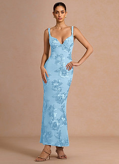 Kiele Sky Blue Maxi Dress image3