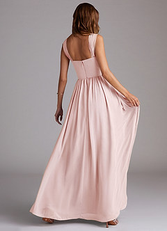 Azazie Calianna Bridesmaid Dresses Blushing Pink A-Line Off the Shoulder Chiffon Convertible Dress image6