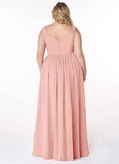 Azazie Keyla Bridesmaid Dresses Rosette A-Line V-Neck Pleated Chiffon Dress image7