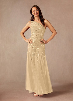 Azazie Backley Mother of the Bride Dresses Champagne Mermaid Sequins Dress image4