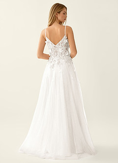 Briseis White Lace Corset Lace Up Back Tulle Prom Dress image2
