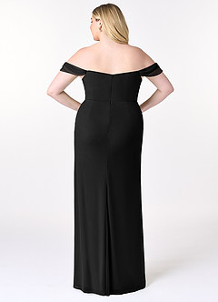 Azazie Tessa Bridesmaid Dresses Black Sheath Sweetheart Off-The-Shoulder Mesh Convertible Dress image9