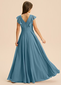 Azazie Anysa Junior Bermuda A-Line Ruched Chiffon Dress image2