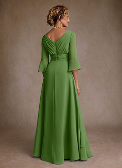 Azazie Eire Suknie dla Matki Panny Młodej Linia A Pofałdowany Szyfon Długość podłogi Sukienka image2