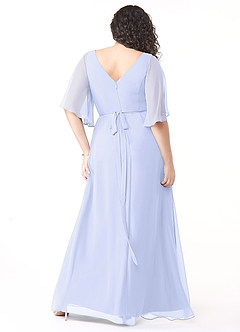 Azazie Cierra Bridesmaid Dresses Lavender A-Line V-Neck Chiffon Dress image10