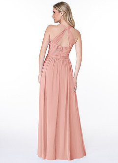Azazie Jaclyn Bridesmaid Dresses Rosette A-Line Pleated Chiffon Dress image3
