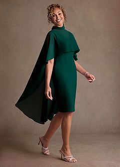 Azazie Irna Suknie dla Matki Panny Młodej Kolumna Szyfon Długość do kolan Sukienka image5