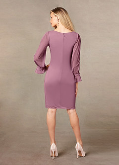 Azazie London Mother of the Bride Dresses Vintage Mauve Sheath Mesh Dress image2