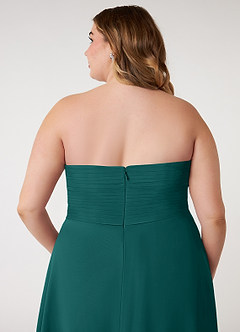 Azazie Arabella Allure Bridesmaid Dresses Peacock A-Line Sweetheart Neckline Chiffon Convertible Dress image14