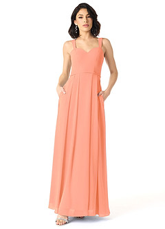 Azazie Simoan Final Sale Sunset A-Line Sweetheart Neckline Chiffon Dress image2