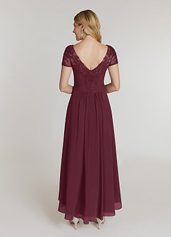 Azazie Thais Abiti per la Madre della Sposa Abito A-Line in Chiffon Pizzo Cabernet image2