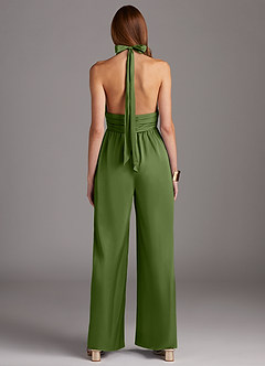 Azazie Oli Brautjungfernkleider Plissee Stretch-Satin Overall/Jumpsuit Wacholder image2