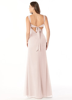 Azazie Audre Bridesmaid Dresses Rose Petal Mermaid Pleated Chiffon Dress image2