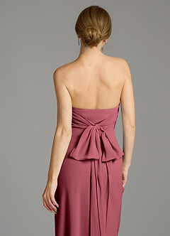 Azazie Ailanie Bridesmaid Dresses Merlot Mermaid Strapless Chiffon Dress image7